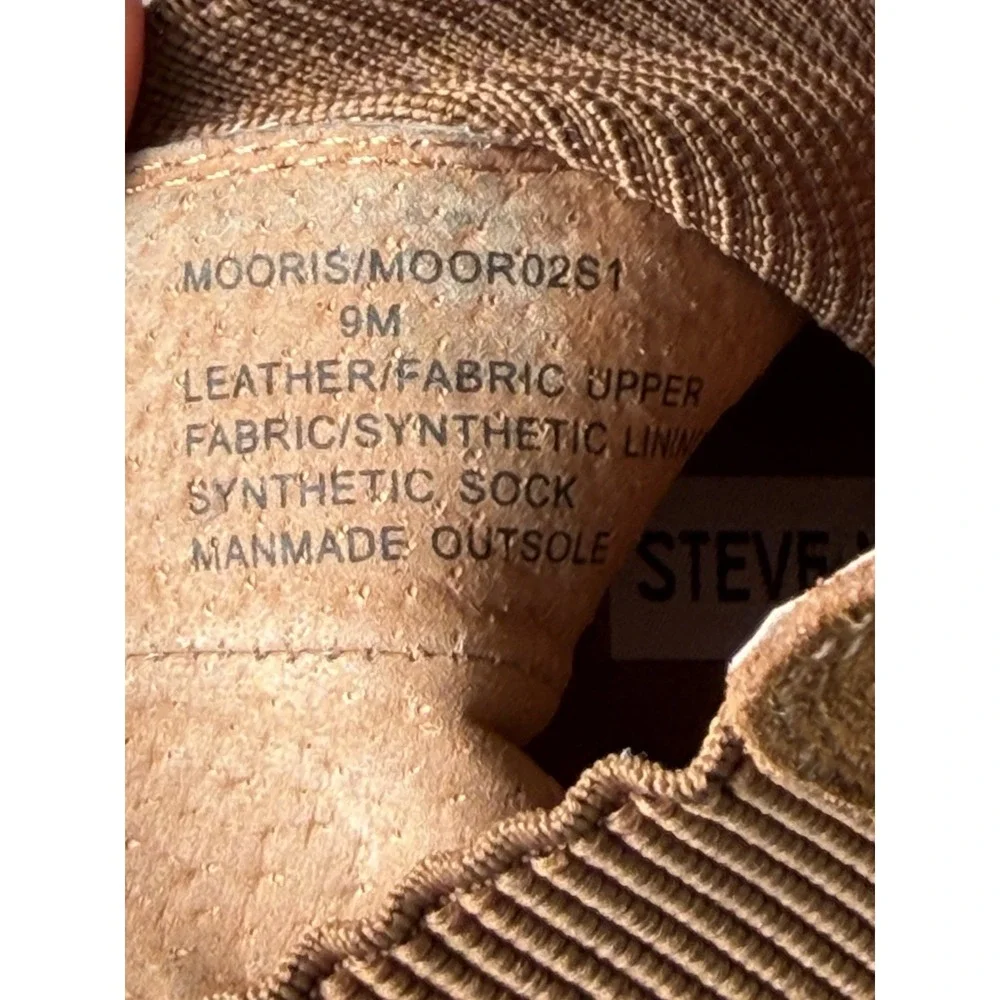 Steve Madden Mooris Wedge Chelsea Boot 9M Brown Suede Leather Boho Fall